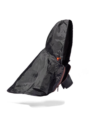 nylon rainbreaker in black
