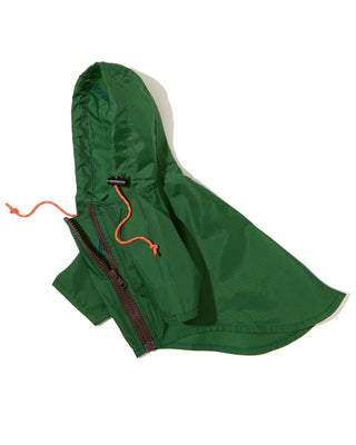 nylon rainbreaker in green